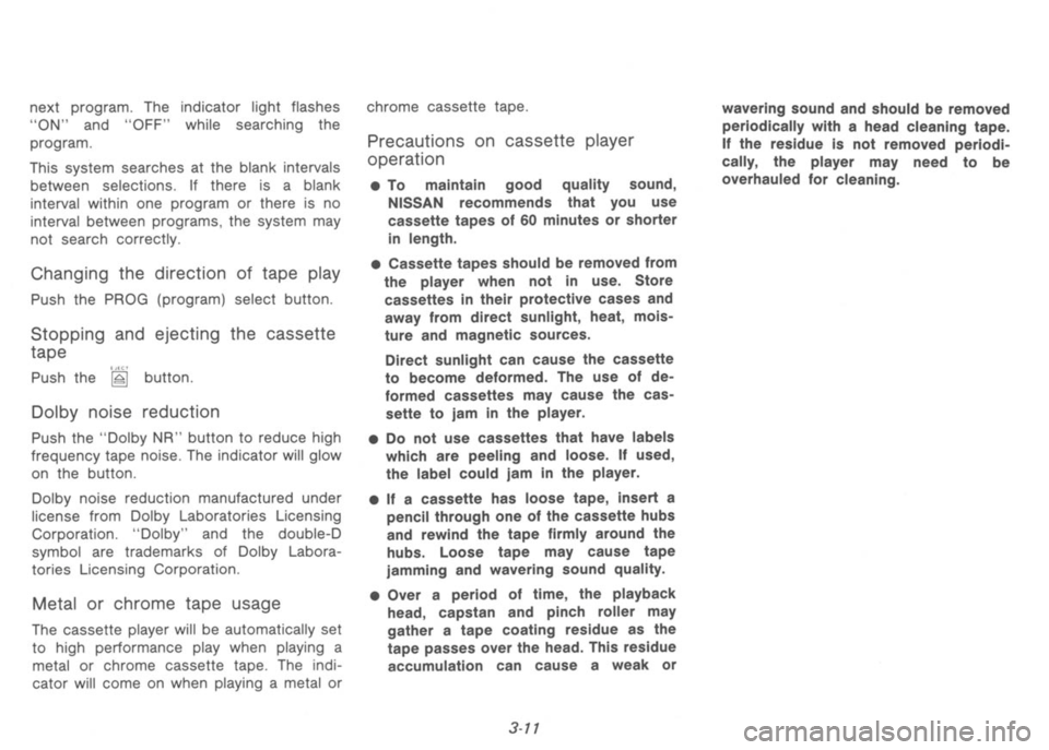 NISSAN 300ZX 1991  Owners Manual 