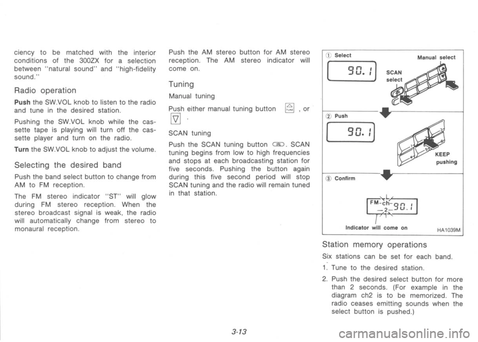 NISSAN 300ZX 1991  Owners Manual 