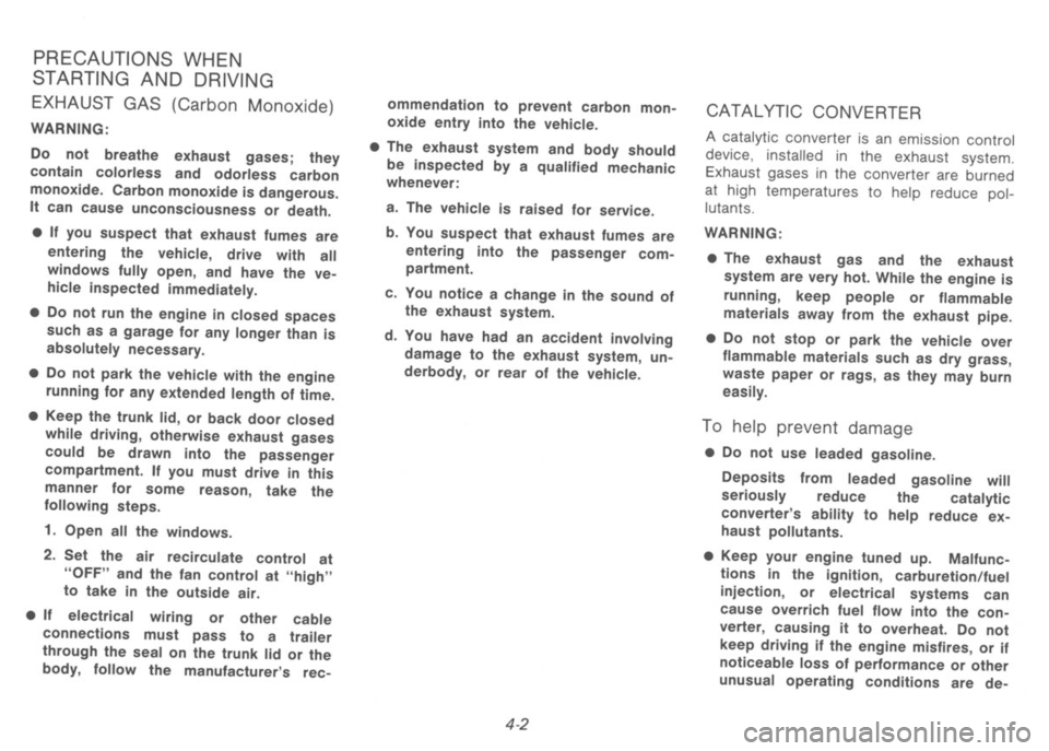NISSAN 300ZX 1991  Owners Manual 