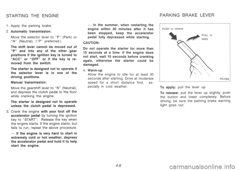 NISSAN 300ZX 1991  Owners Manual 