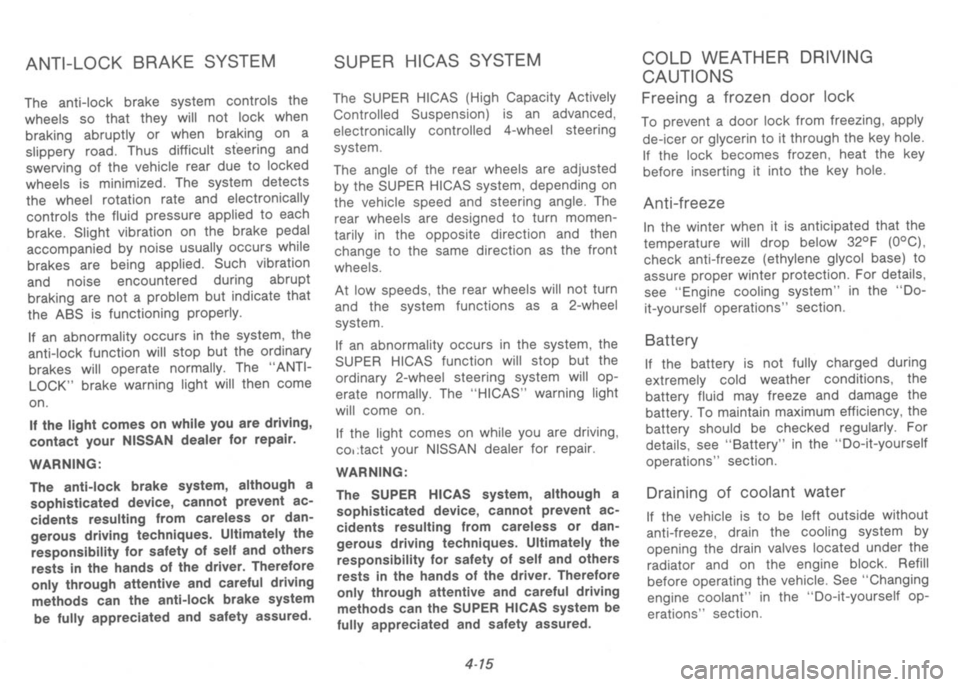 NISSAN 300ZX 1991  Owners Manual 