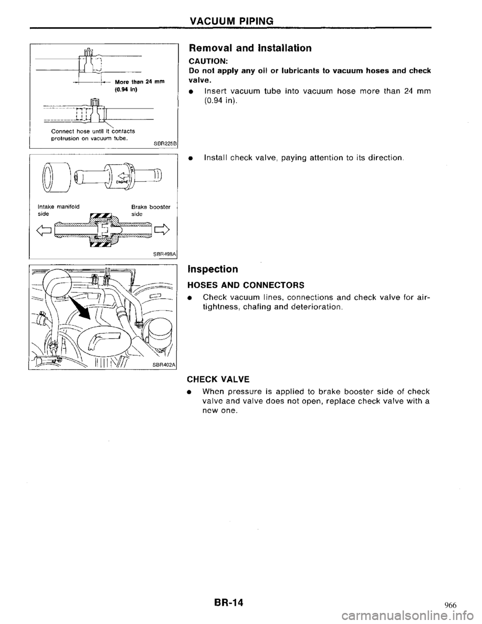 NISSAN MAXIMA 1994 A32 / 4.G Brake System Workshop Manual 966 