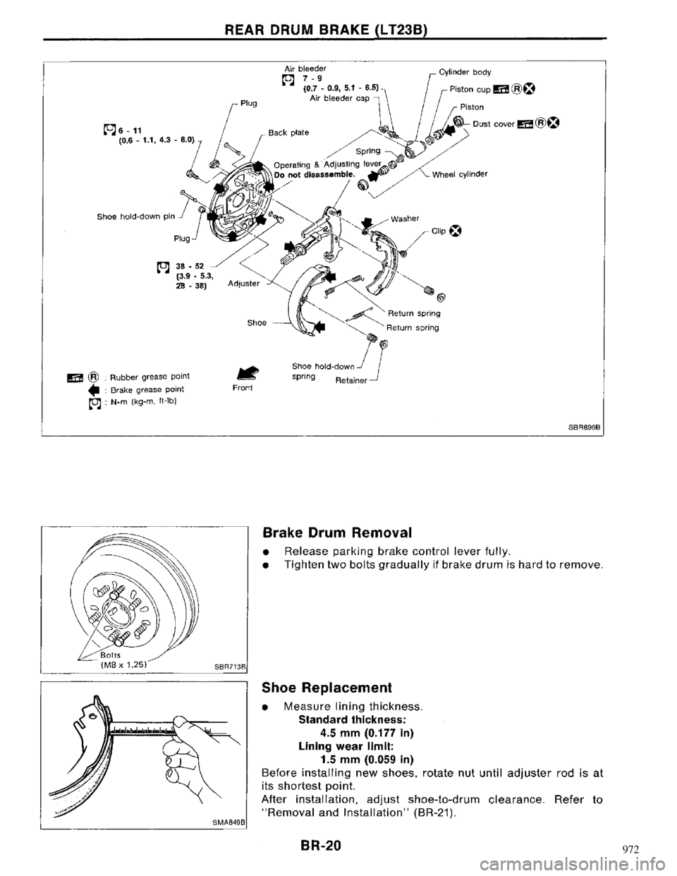 NISSAN MAXIMA 1994 A32 / 4.G Brake System Workshop Manual 972 