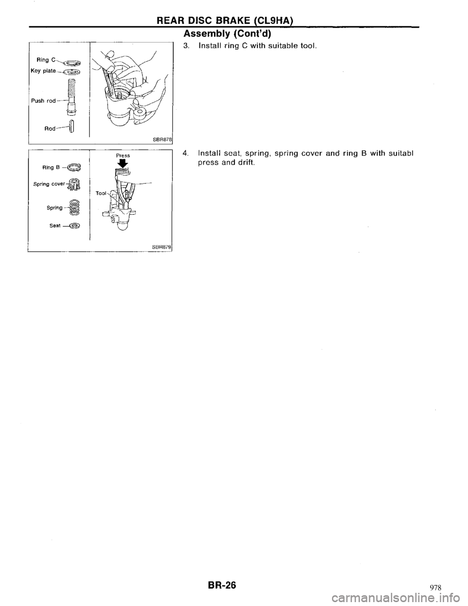 NISSAN MAXIMA 1994 A32 / 4.G Brake System Workshop Manual 978 