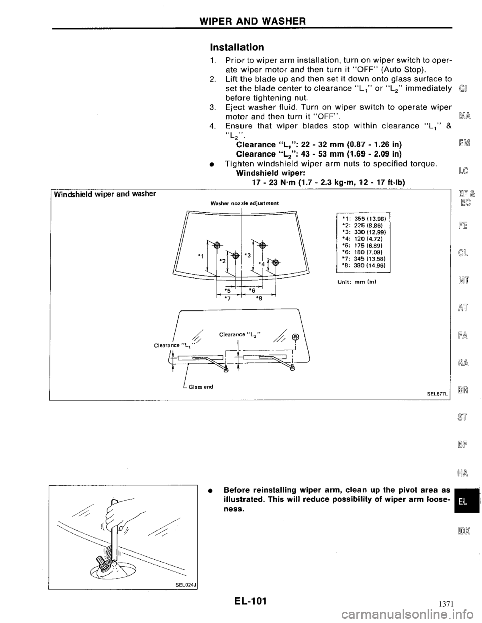 NISSAN MAXIMA 1994 A32 / 4.G Electrical System Workshop Manual 1371 