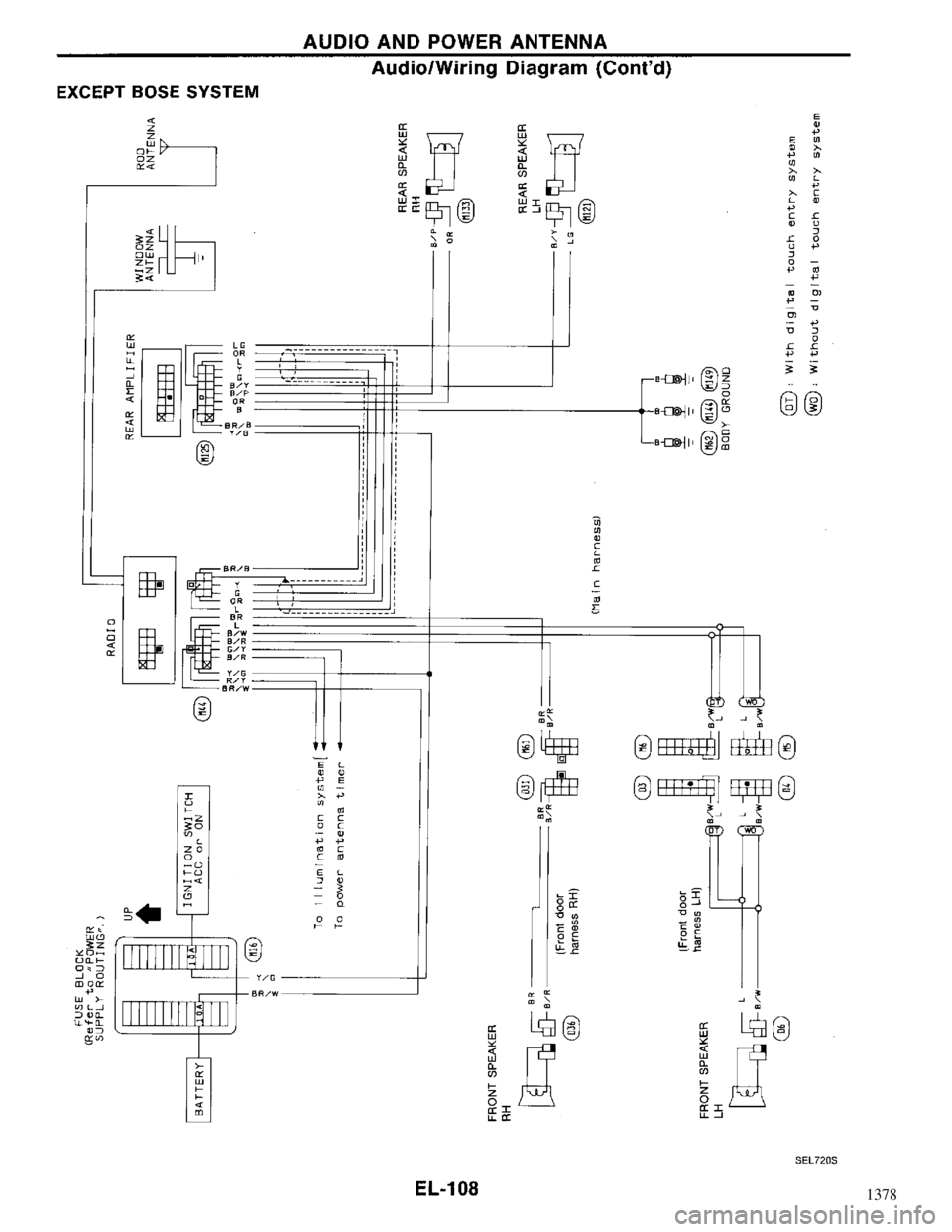 NISSAN MAXIMA 1994 A32 / 4.G Electrical System Workshop Manual 1378 