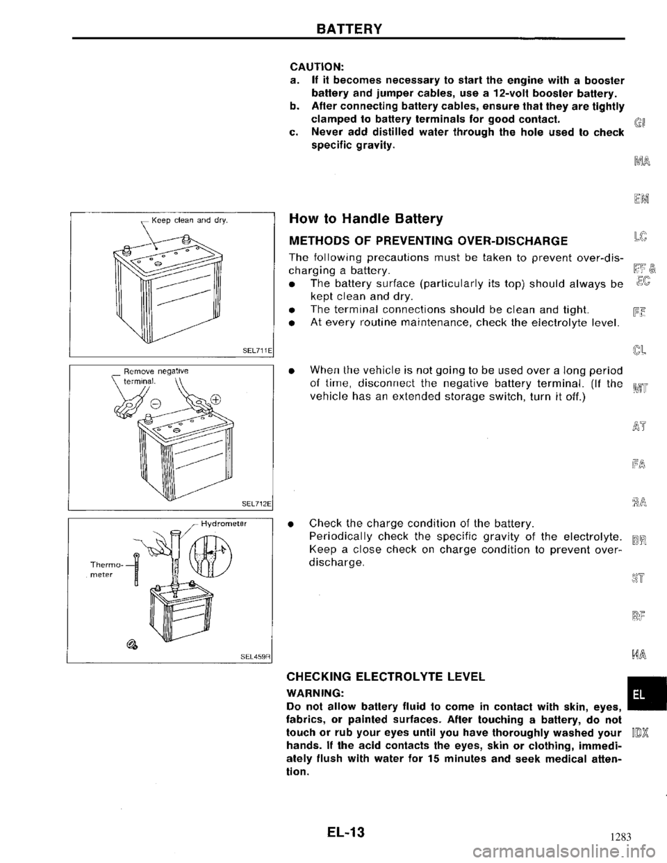 NISSAN MAXIMA 1994 A32 / 4.G Electrical System Workshop Manual 1283 