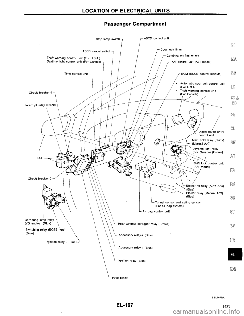 NISSAN MAXIMA 1994 A32 / 4.G Electrical System Workshop Manual 1437 