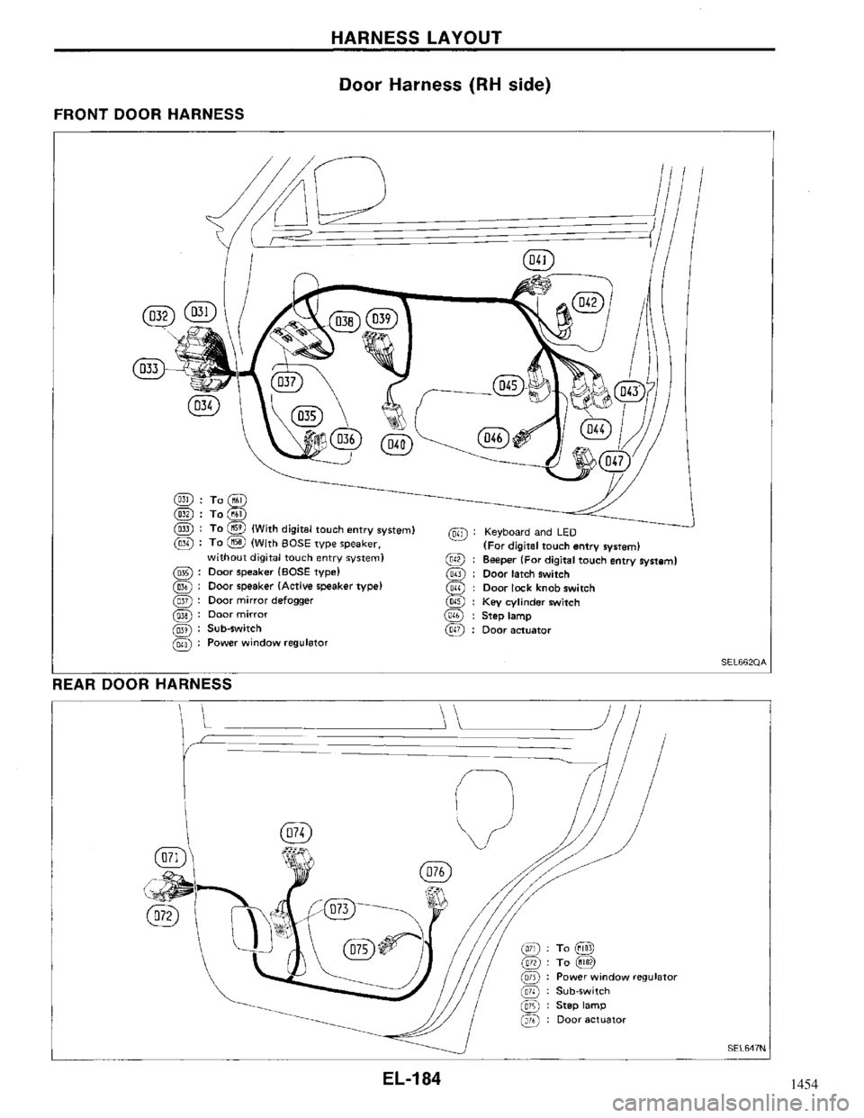 NISSAN MAXIMA 1994 A32 / 4.G Electrical System Workshop Manual 1454 