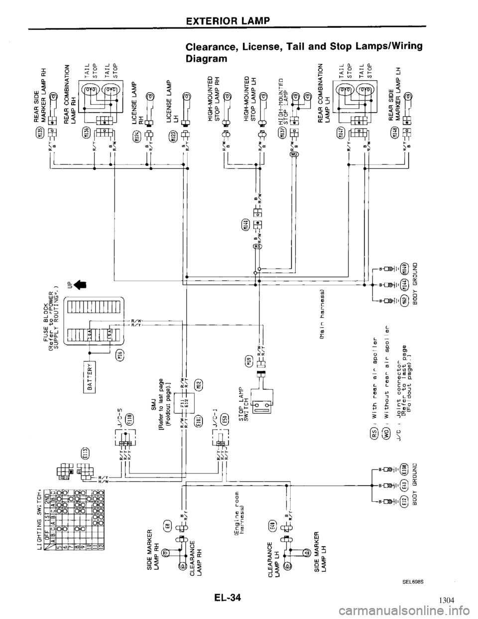 NISSAN MAXIMA 1994 A32 / 4.G Electrical System Workshop Manual 1304 