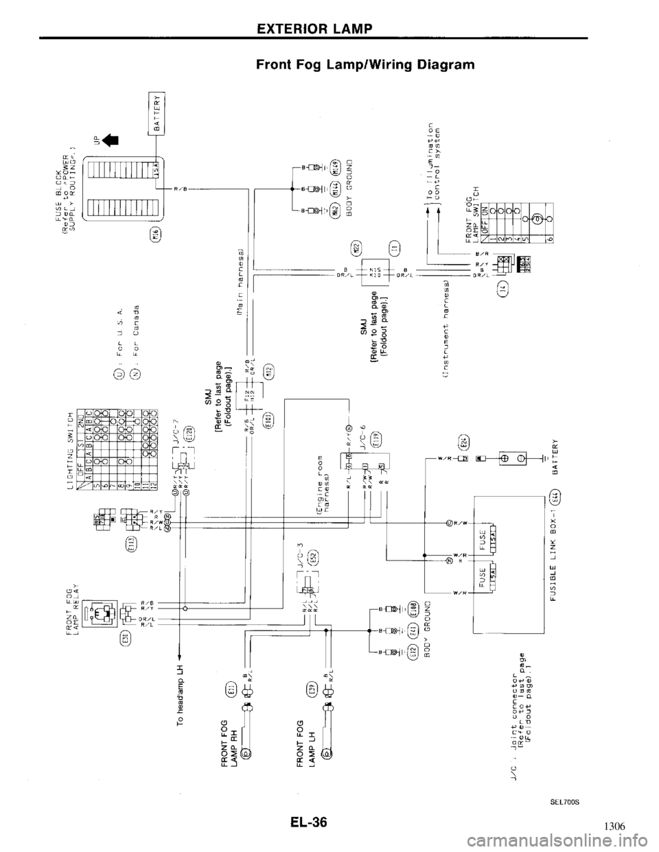 NISSAN MAXIMA 1994 A32 / 4.G Electrical System Workshop Manual 1306 
