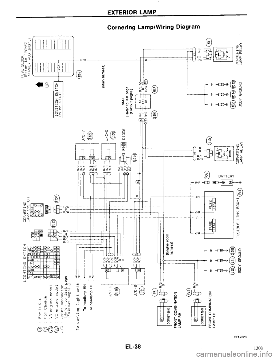 NISSAN MAXIMA 1994 A32 / 4.G Electrical System Workshop Manual 1308 