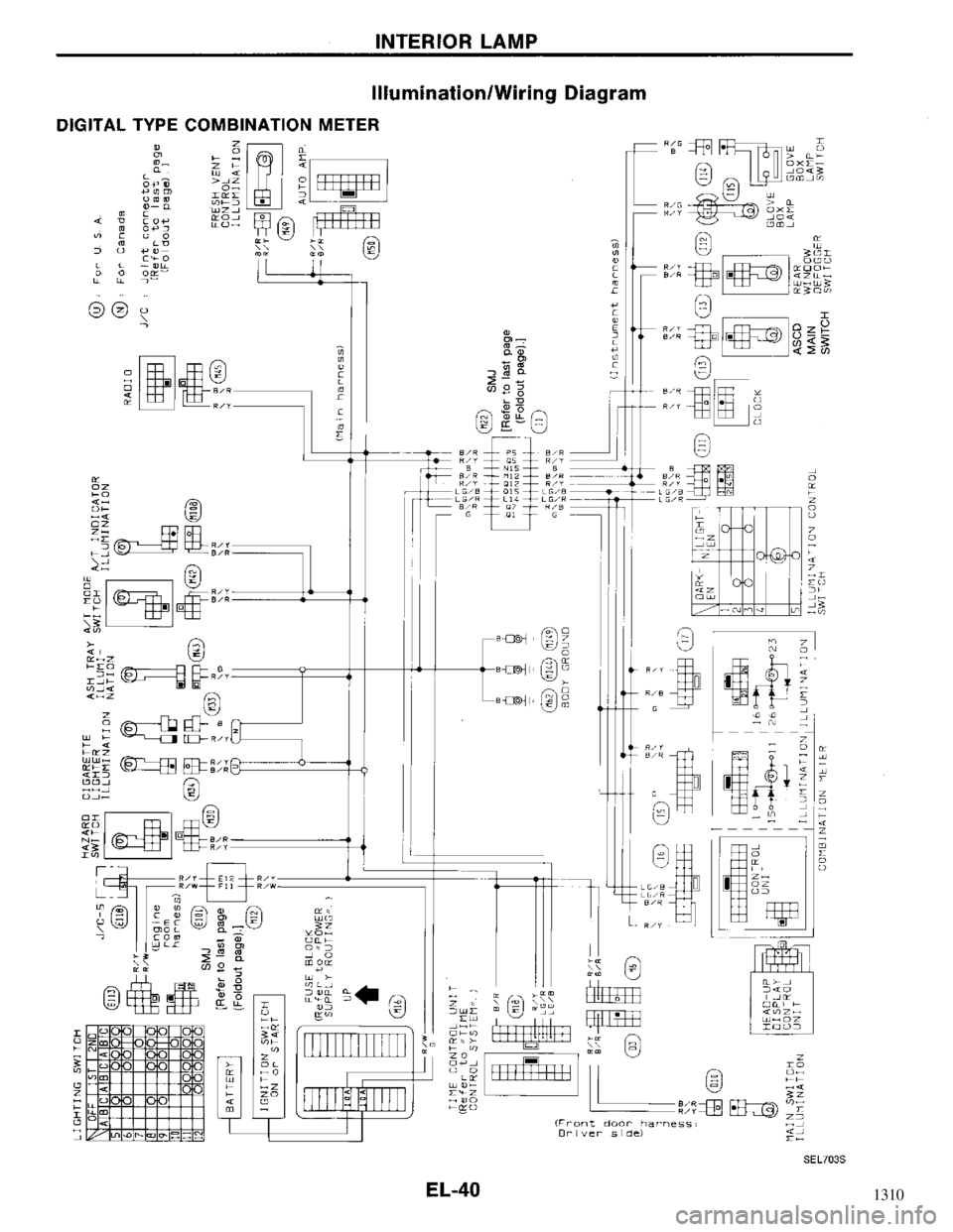 NISSAN MAXIMA 1994 A32 / 4.G Electrical System Workshop Manual 1310 