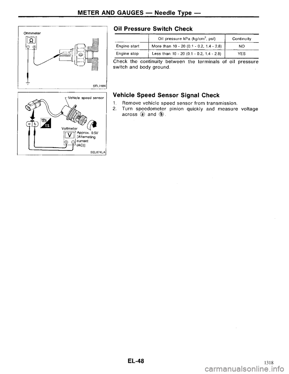 NISSAN MAXIMA 1994 A32 / 4.G Electrical System Workshop Manual 1318 