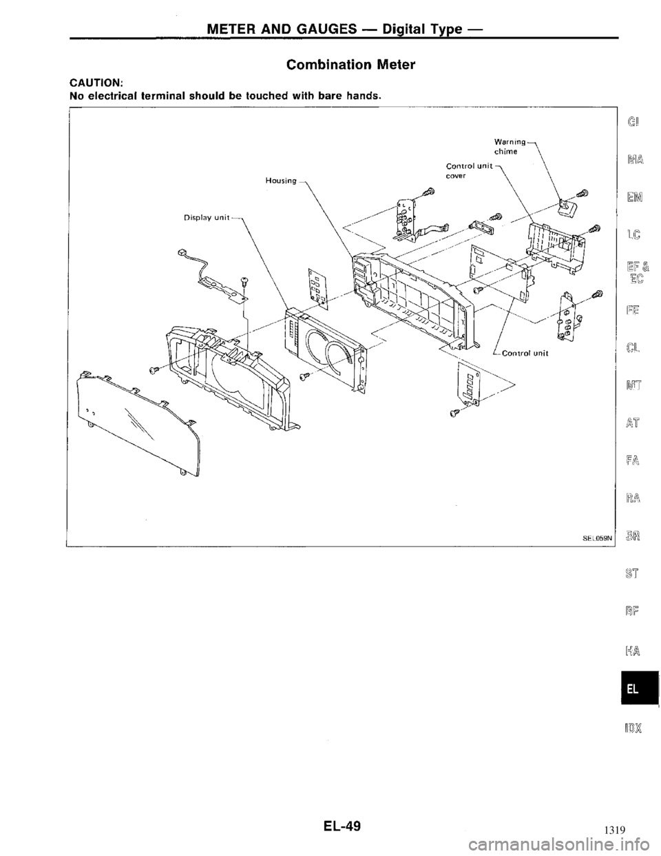 NISSAN MAXIMA 1994 A32 / 4.G Electrical System Workshop Manual 1319 