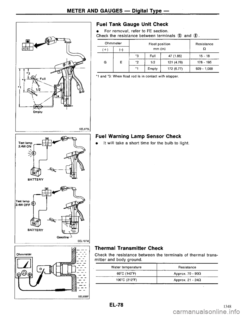 NISSAN MAXIMA 1994 A32 / 4.G Electrical System Workshop Manual 1348 