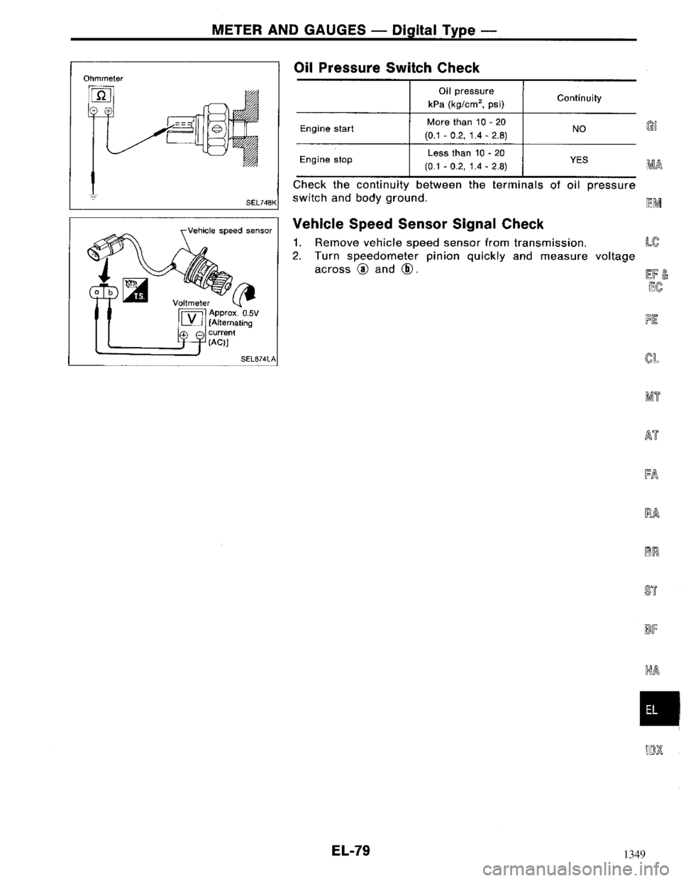 NISSAN MAXIMA 1994 A32 / 4.G Electrical System Workshop Manual 1349 