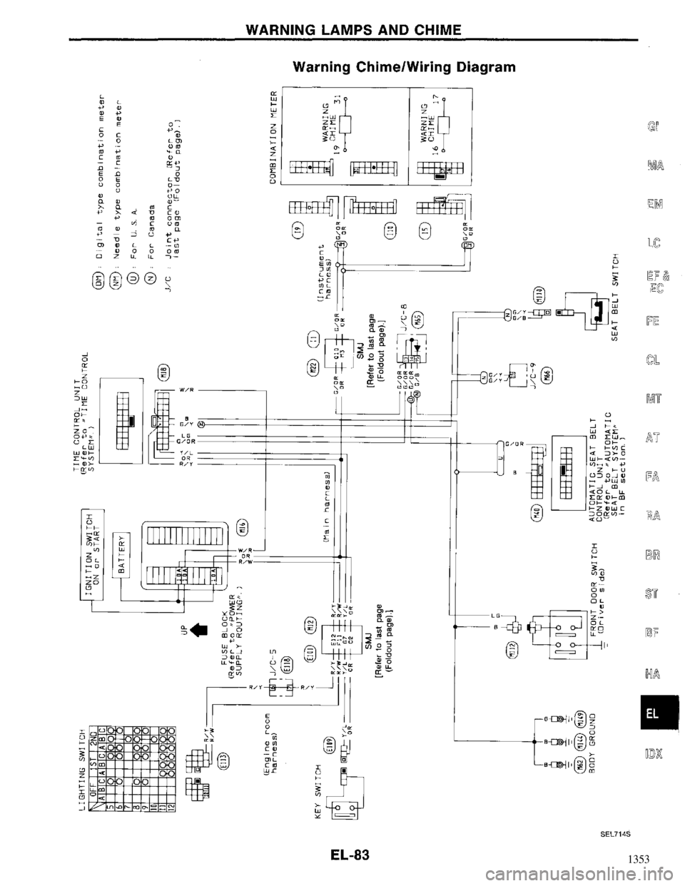 NISSAN MAXIMA 1994 A32 / 4.G Electrical System Workshop Manual 1353 