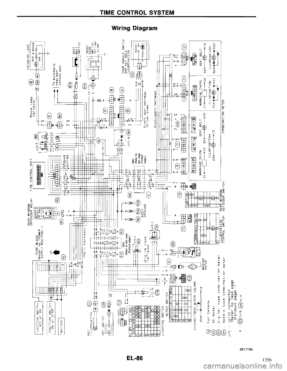 NISSAN MAXIMA 1994 A32 / 4.G Electrical System Workshop Manual 1356 
