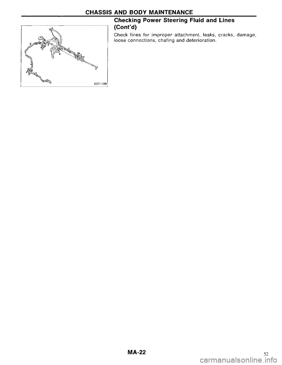 NISSAN MAXIMA 1994 A32 / 4.G Maintenance Workshop Manual 52 