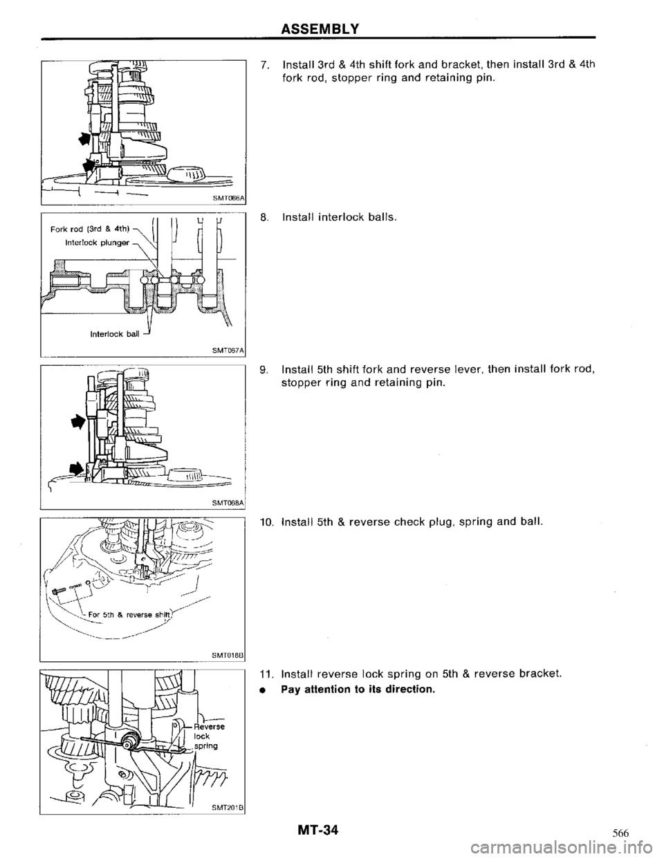 NISSAN MAXIMA 1994 A32 / 4.G Manual Transaxle Workshop Manual 566 