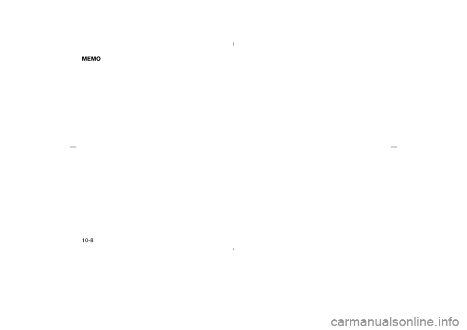 NISSAN MURANO 2004 1.G Owners Manual MEMO10-8

04.4.5/Z50-D/V5.0
 