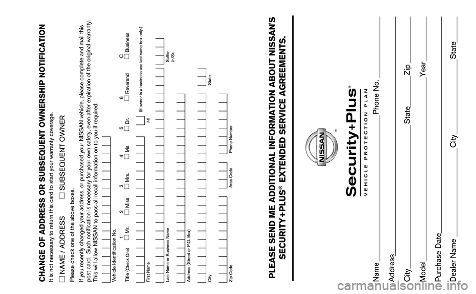 NISSAN XTERRA 2006 N50 / 2.G Warranty Booklet 