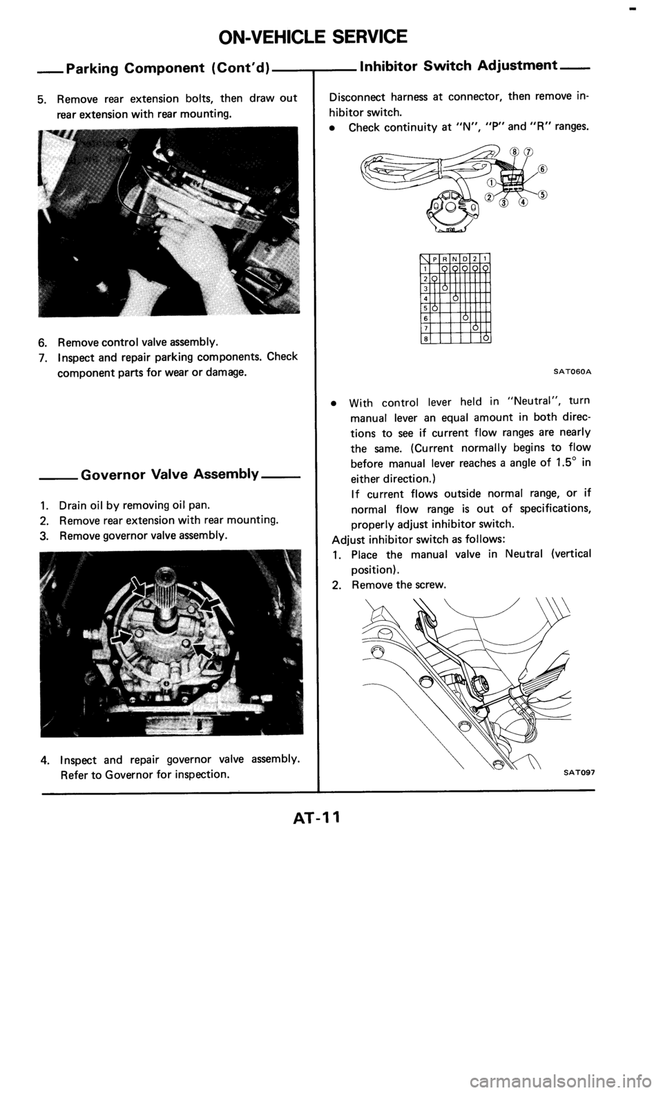 NISSAN 300ZX 1985 Z31 Automatic Transmission Workshop Manual 