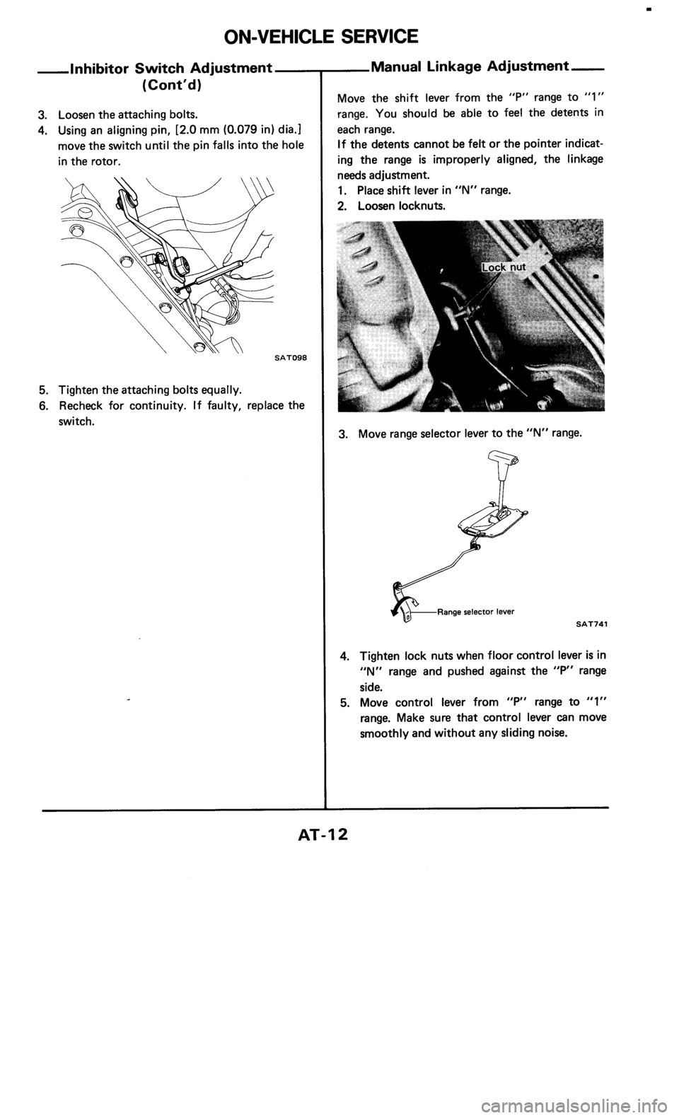 NISSAN 300ZX 1985 Z31 Automatic Transmission Workshop Manual 