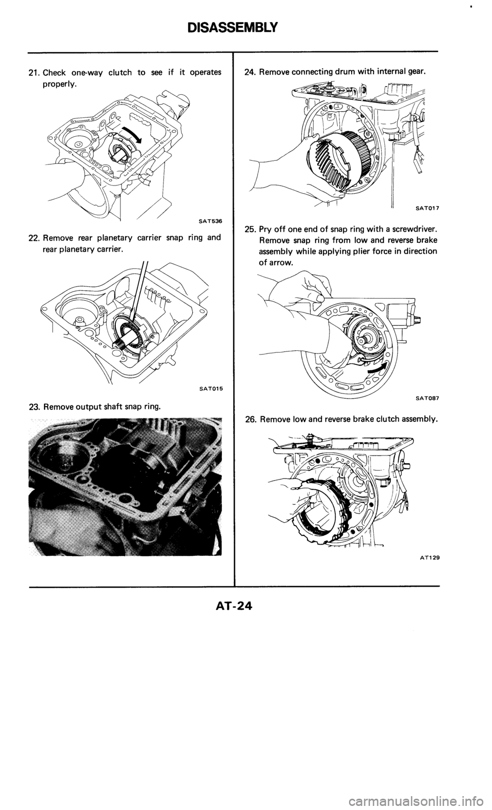 NISSAN 300ZX 1985 Z31 Automatic Transmission Workshop Manual 