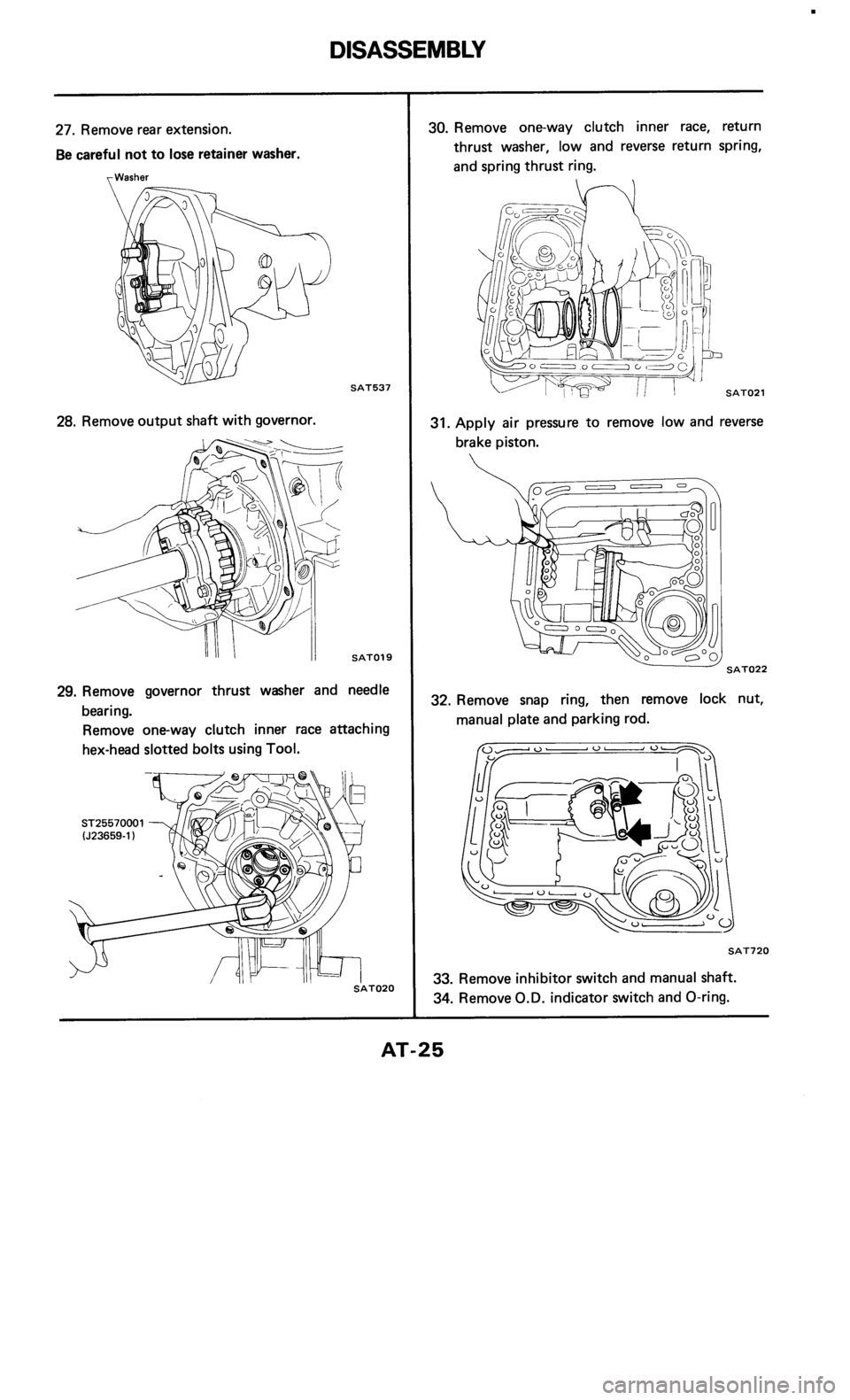 NISSAN 300ZX 1985 Z31 Automatic Transmission Workshop Manual 