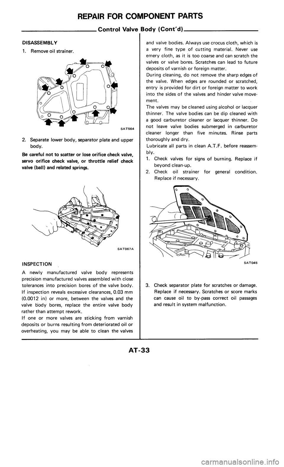 NISSAN 300ZX 1985 Z31 Automatic Transmission Workshop Manual 