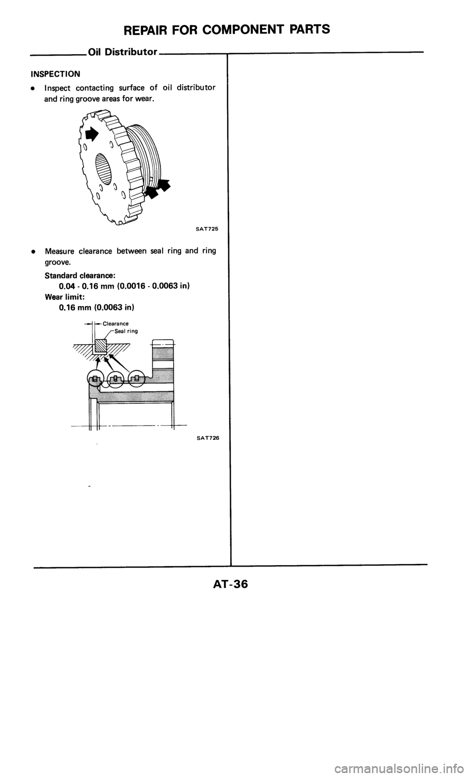 NISSAN 300ZX 1985 Z31 Automatic Transmission Workshop Manual 