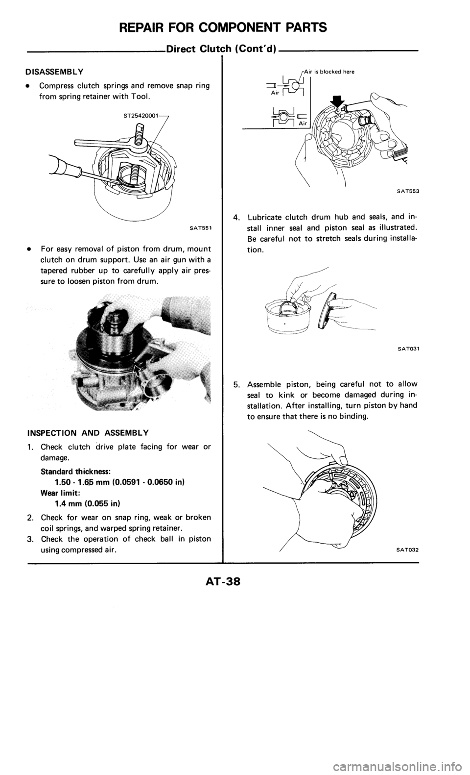 NISSAN 300ZX 1985 Z31 Automatic Transmission Workshop Manual 
