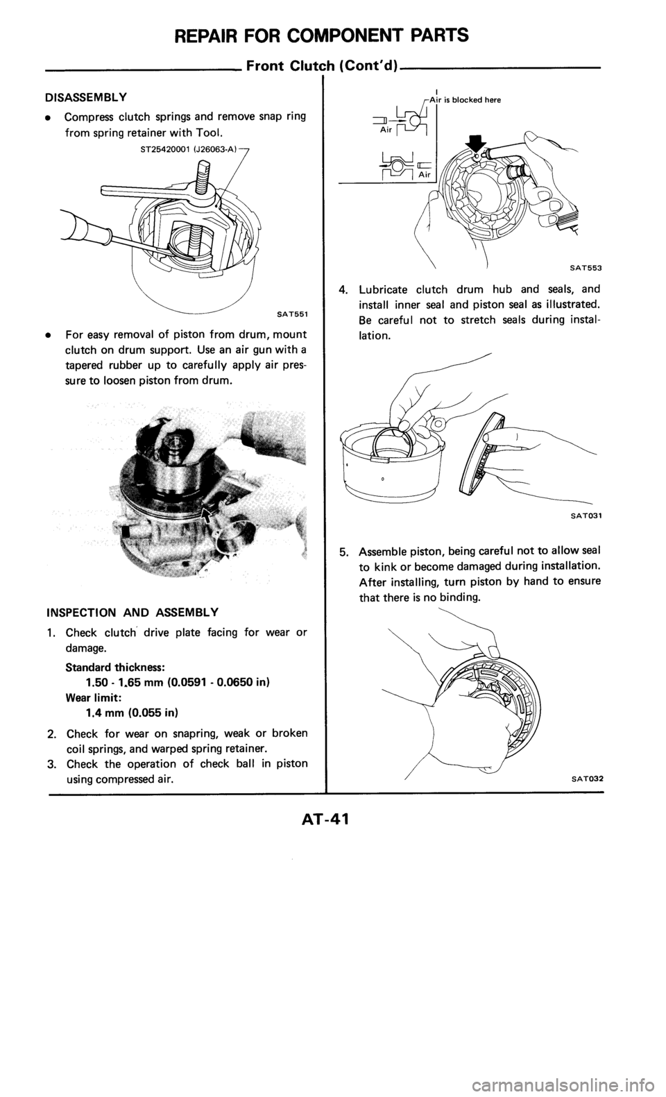NISSAN 300ZX 1985 Z31 Automatic Transmission Workshop Manual 