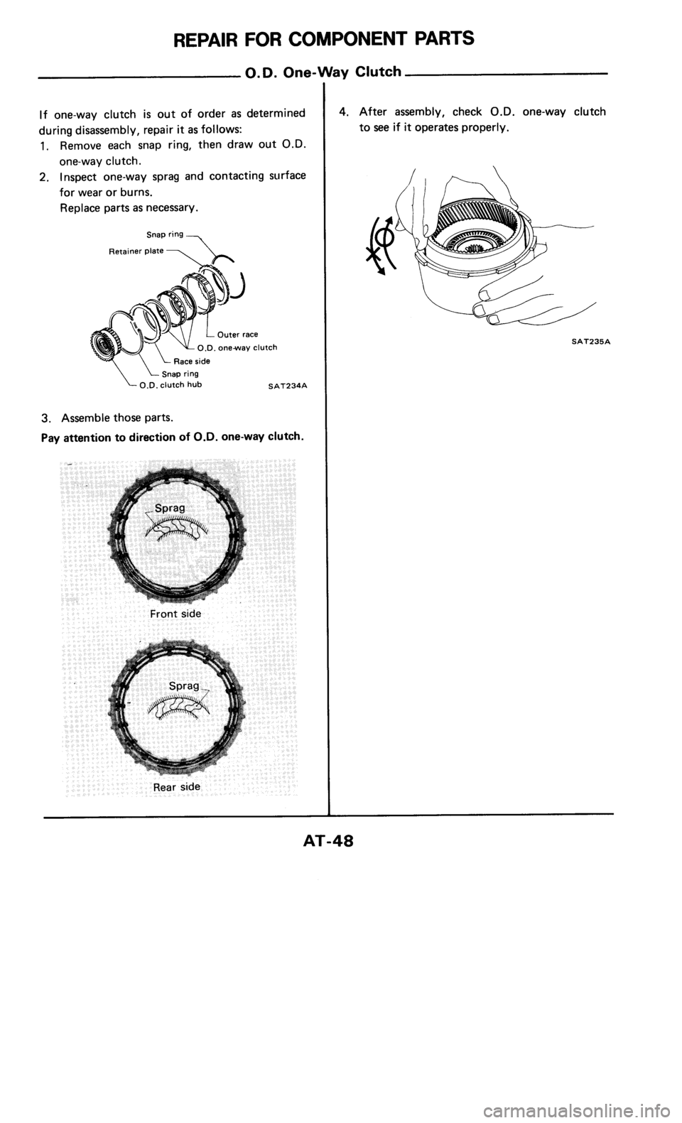 NISSAN 300ZX 1985 Z31 Automatic Transmission Workshop Manual 