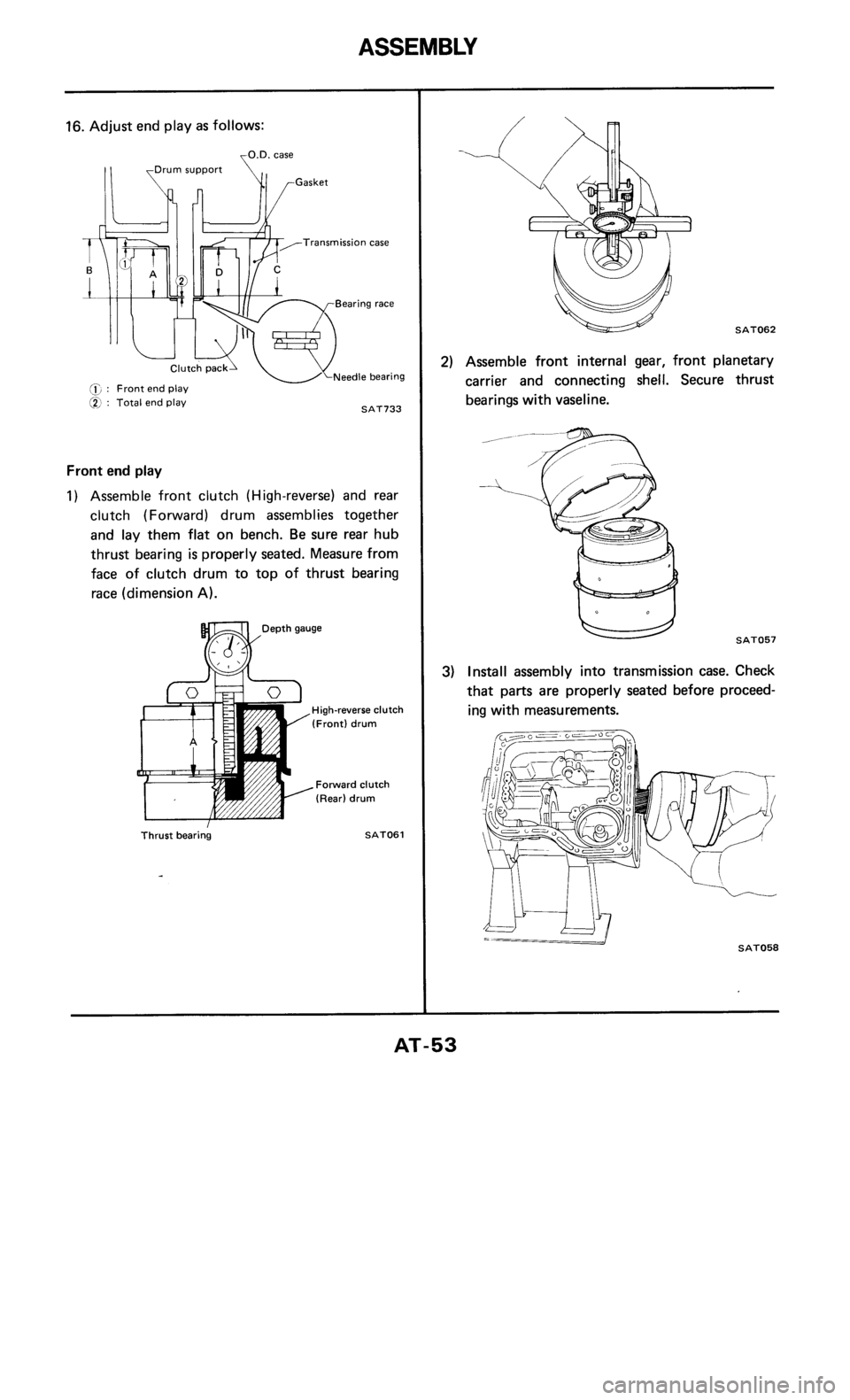 NISSAN 300ZX 1985 Z31 Automatic Transmission Workshop Manual 