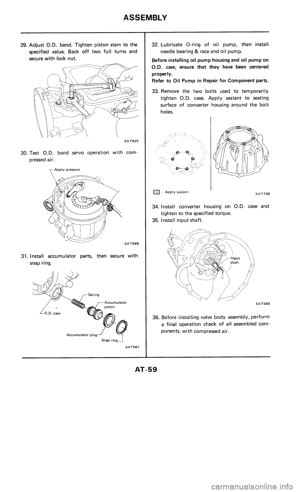 NISSAN 300ZX 1985 Z31 Automatic Transmission Workshop Manual 
