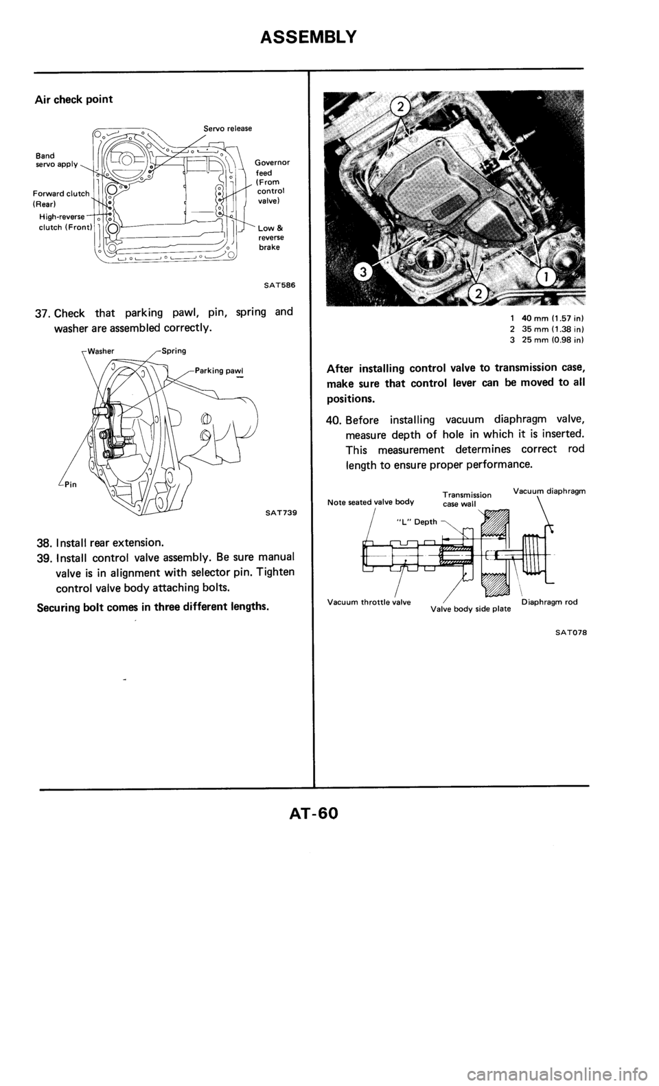 NISSAN 300ZX 1985 Z31 Automatic Transmission Workshop Manual 