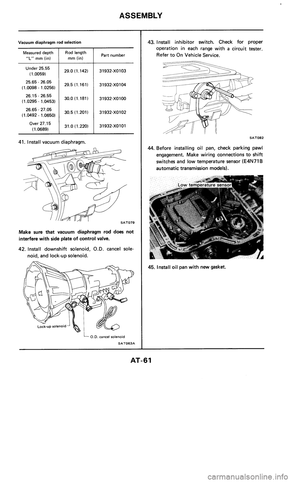 NISSAN 300ZX 1985 Z31 Automatic Transmission Workshop Manual 