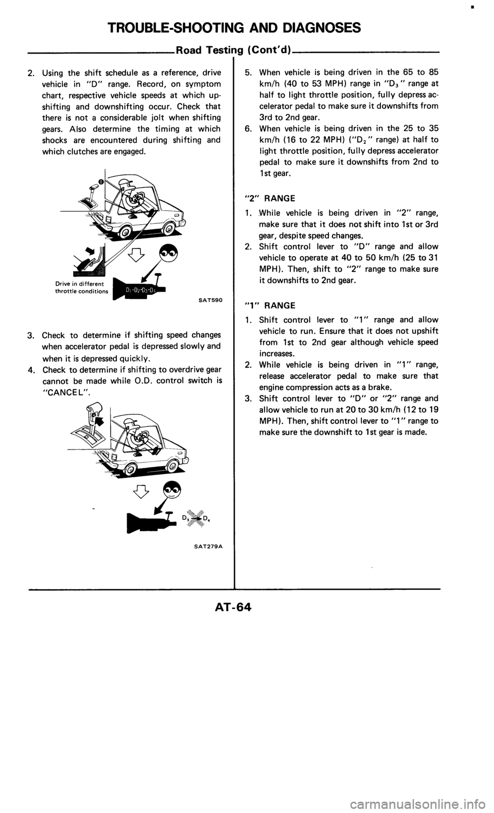 NISSAN 300ZX 1985 Z31 Automatic Transmission Workshop Manual 