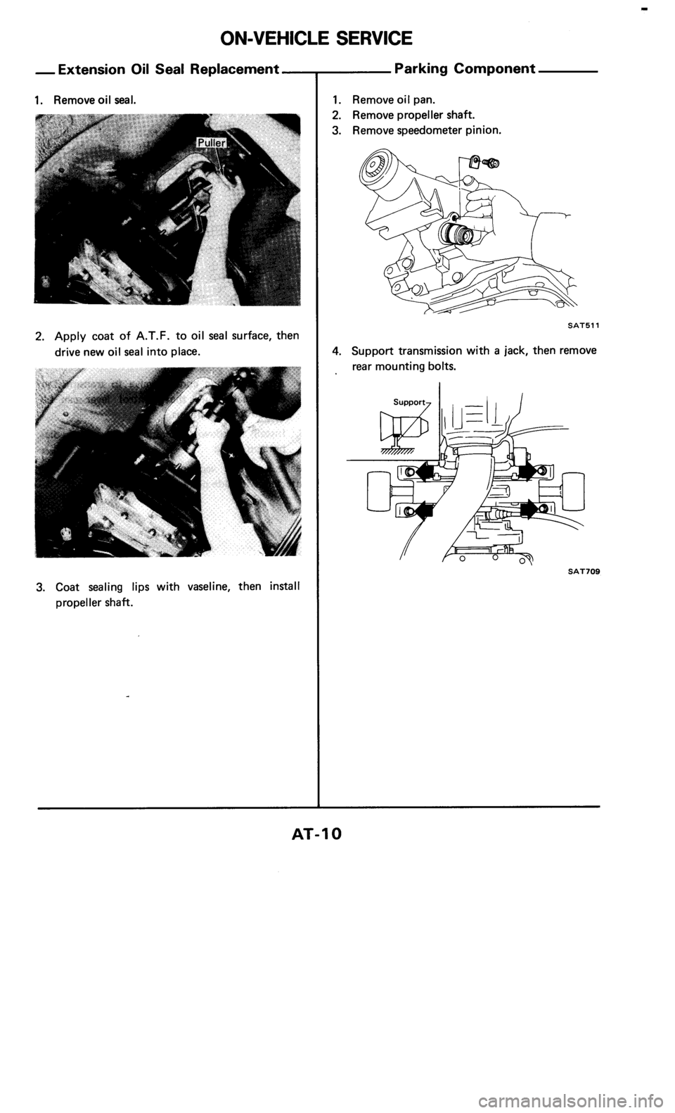 NISSAN 300ZX 1985 Z31 Automatic Transmission Workshop Manual 