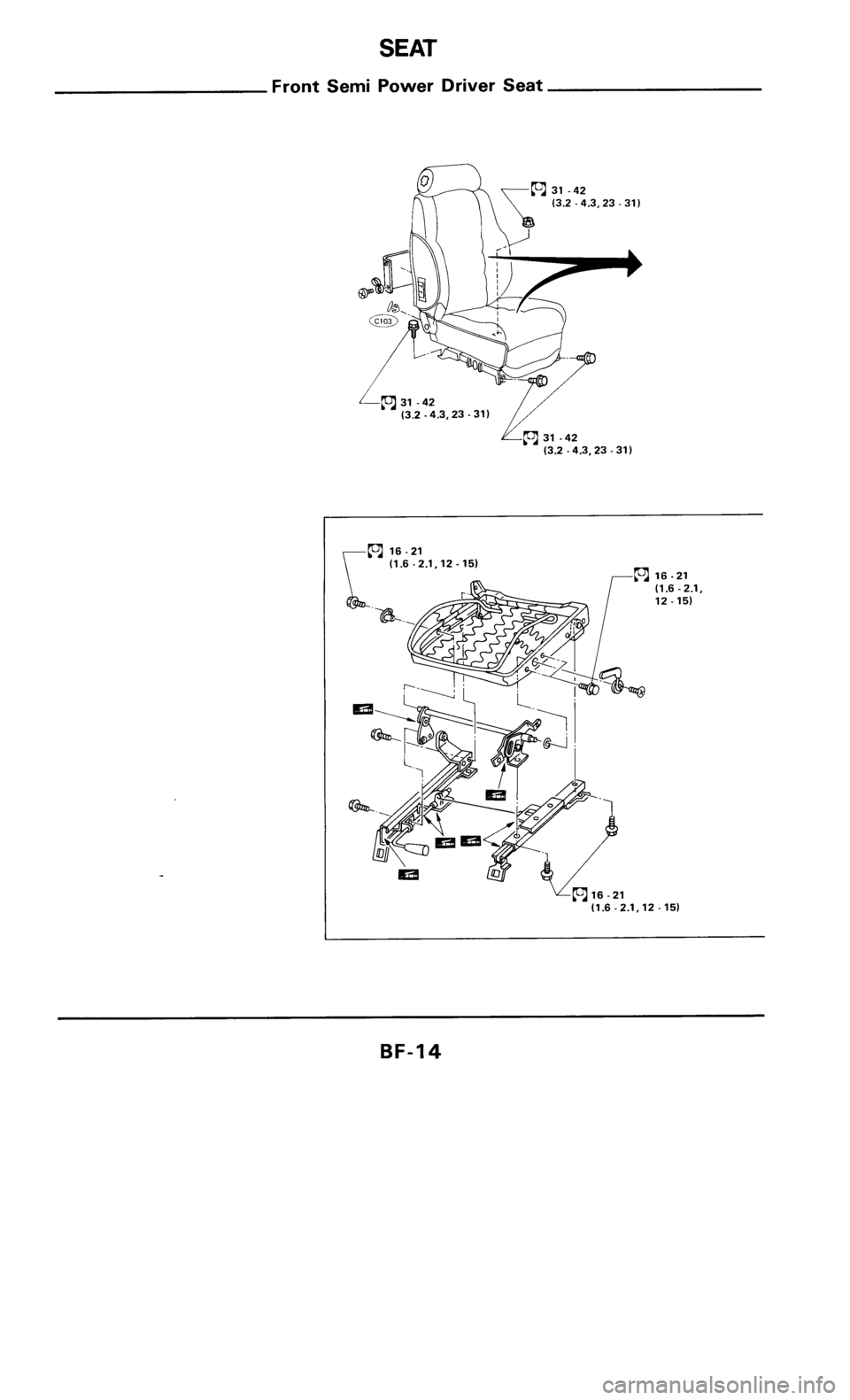 NISSAN 300ZX 1985 Z31 Body Workshop Manual 