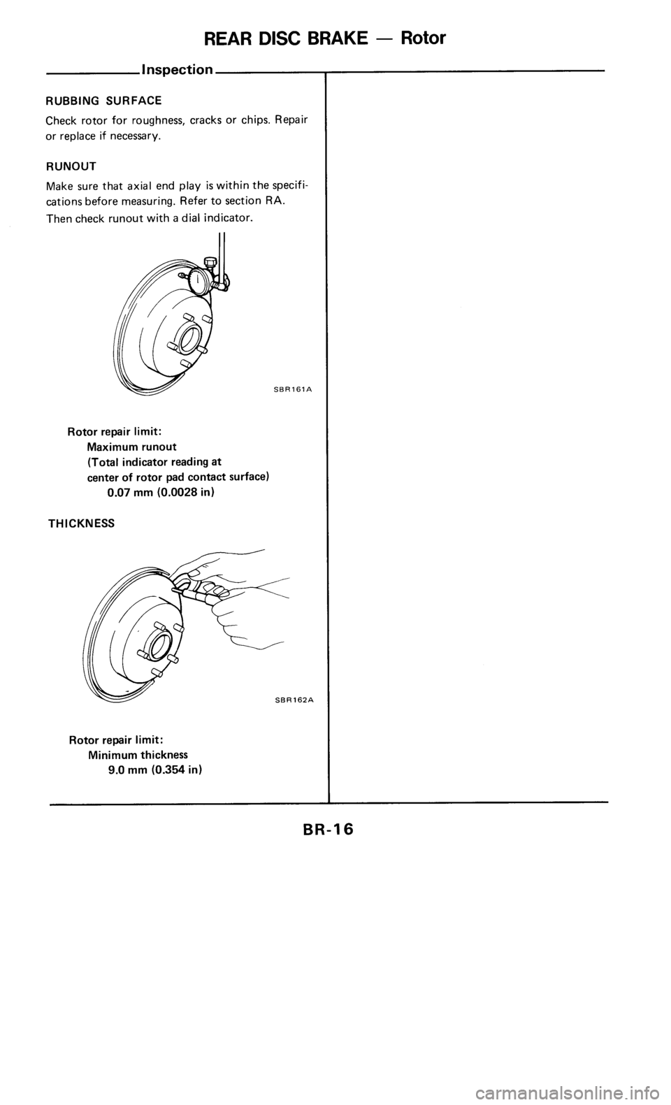 NISSAN 300ZX 1986 Z31 Brake System Workshop Manual 