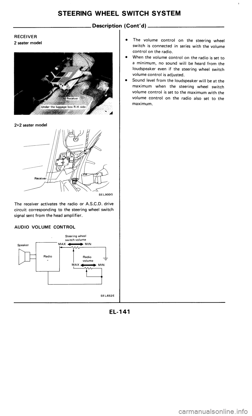NISSAN 300ZX 1985 Z31 Electrical System Workshop Manual 