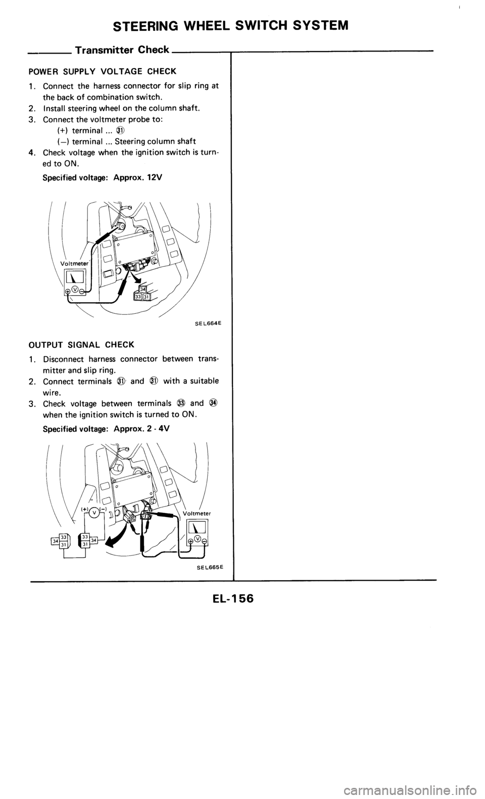 NISSAN 300ZX 1985 Z31 Electrical System Workshop Manual 