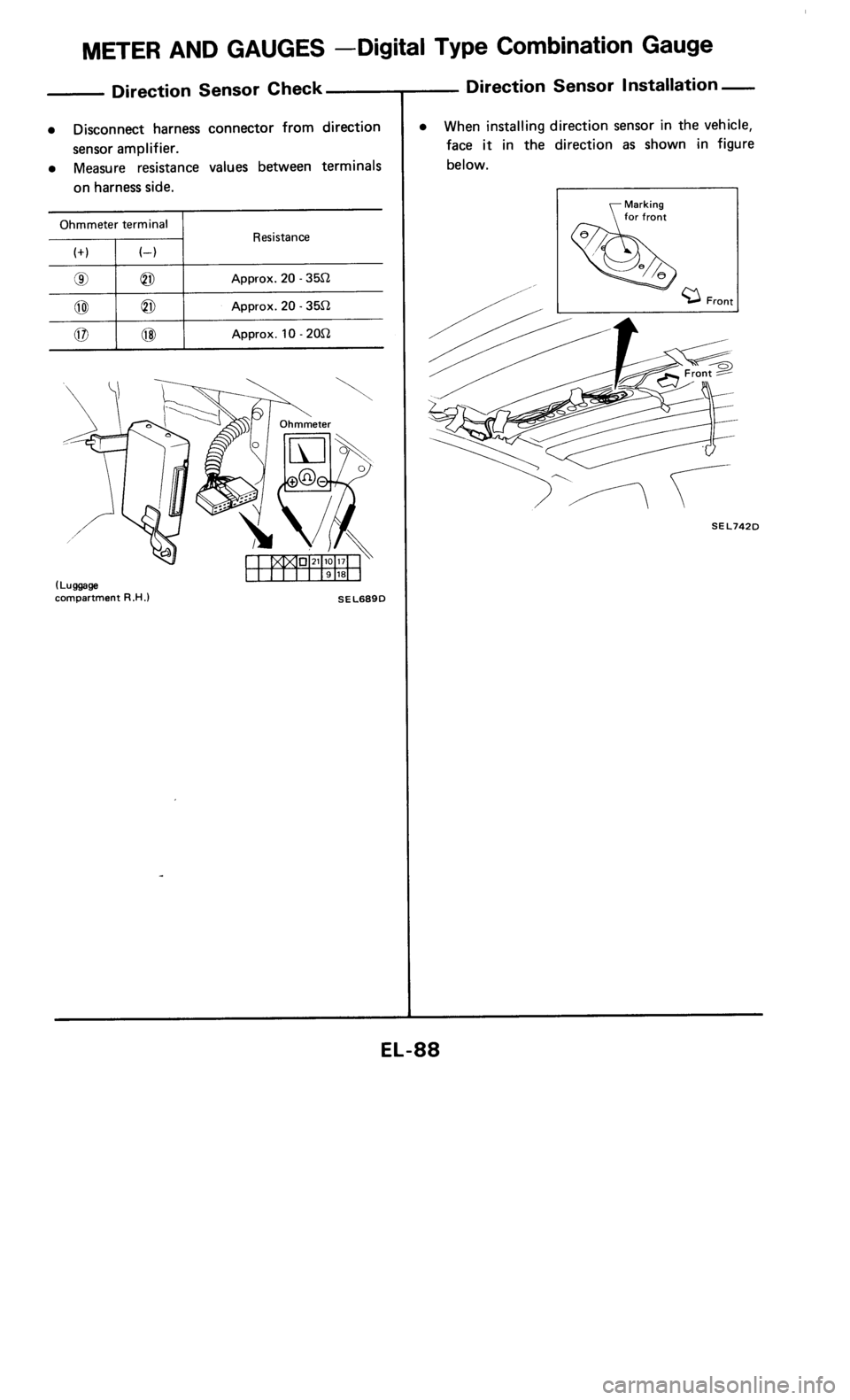 NISSAN 300ZX 1985 Z31 Electrical System Workshop Manual 