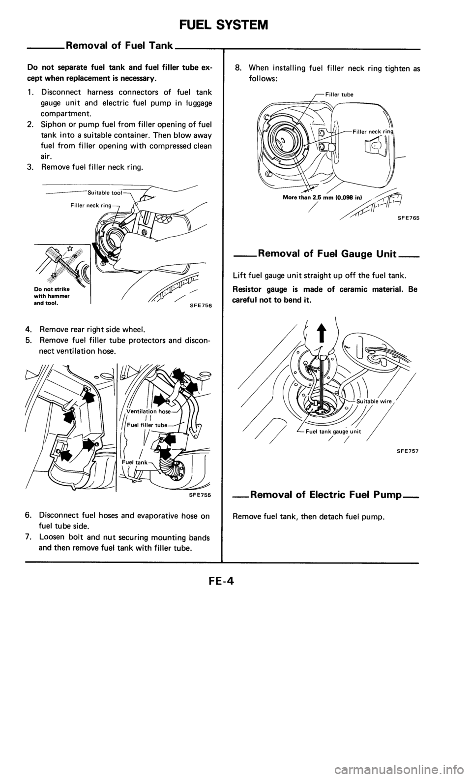 NISSAN 300ZX 1985 Z31 Engine Control Workshop Manual 