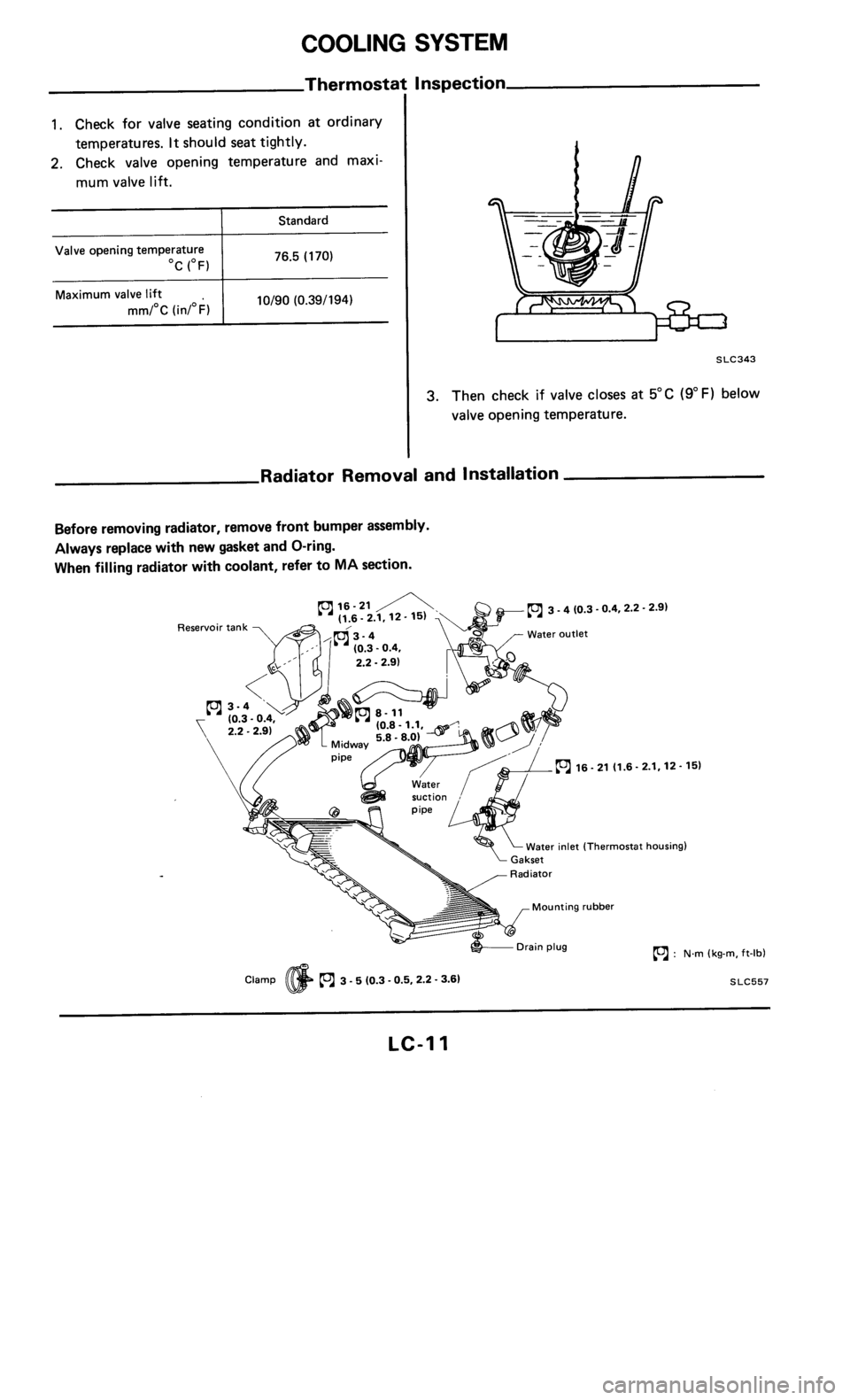 NISSAN 300ZX 1986 Z31 Engine Lubrication And Cooling System Workshop Manual 