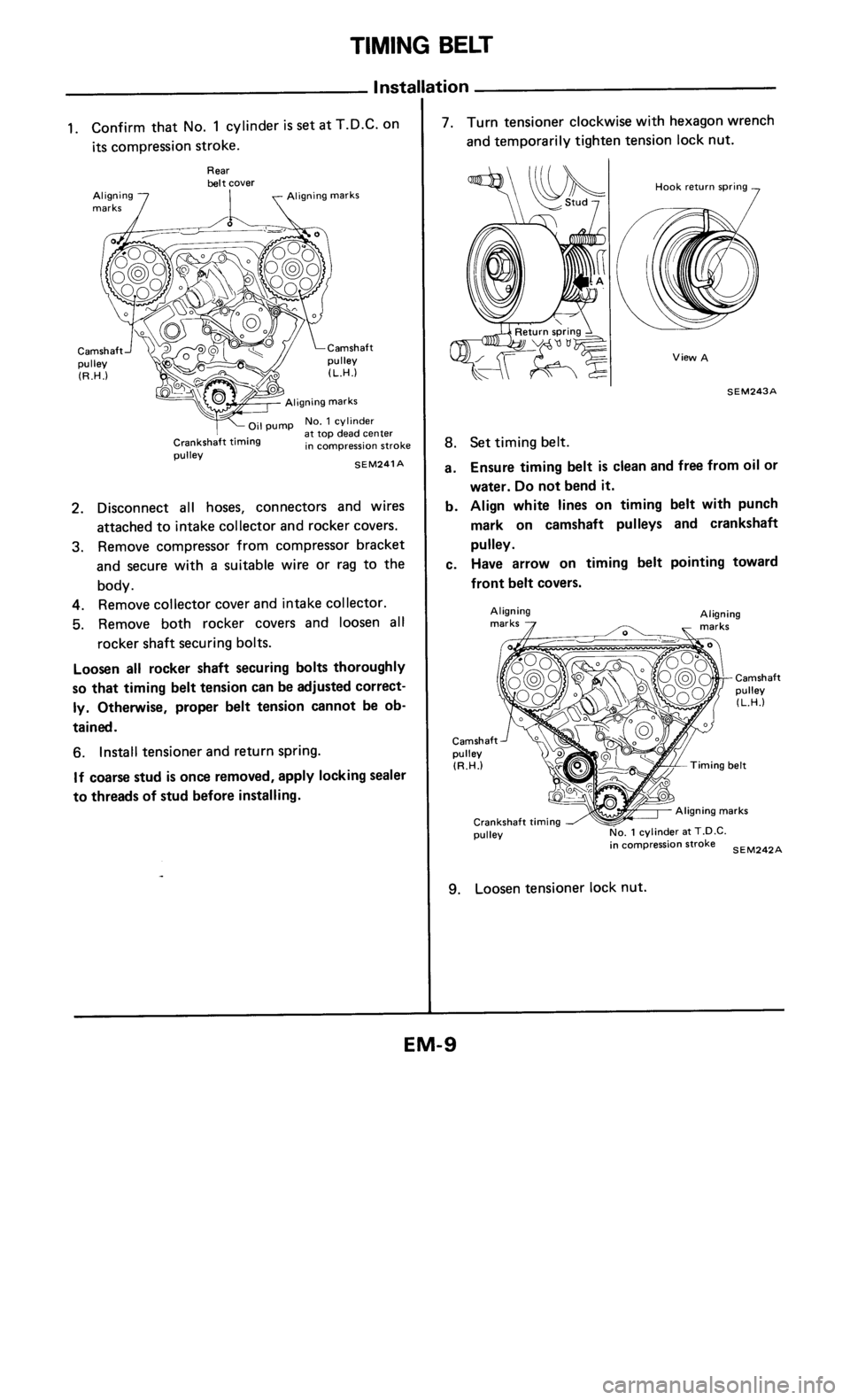 NISSAN 300ZX 1985 Z31 Engine Mechanical Workshop Manual 